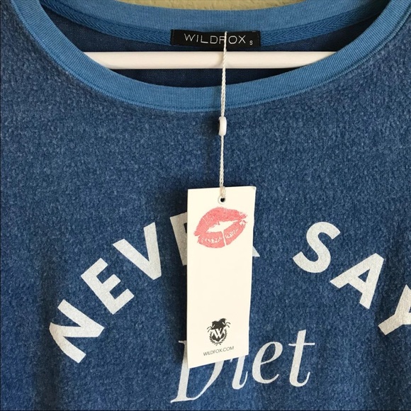 NWT WILDFOX Jumper NEVER SAY DIET - Picture 2 of 4
